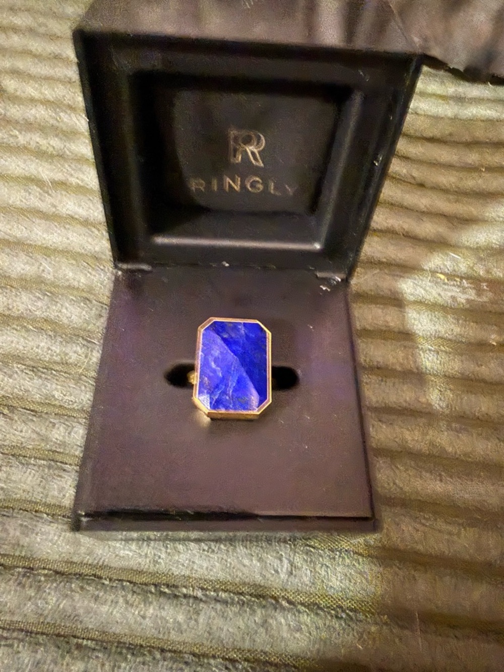Ringly Blue Quartz faceted notification ring